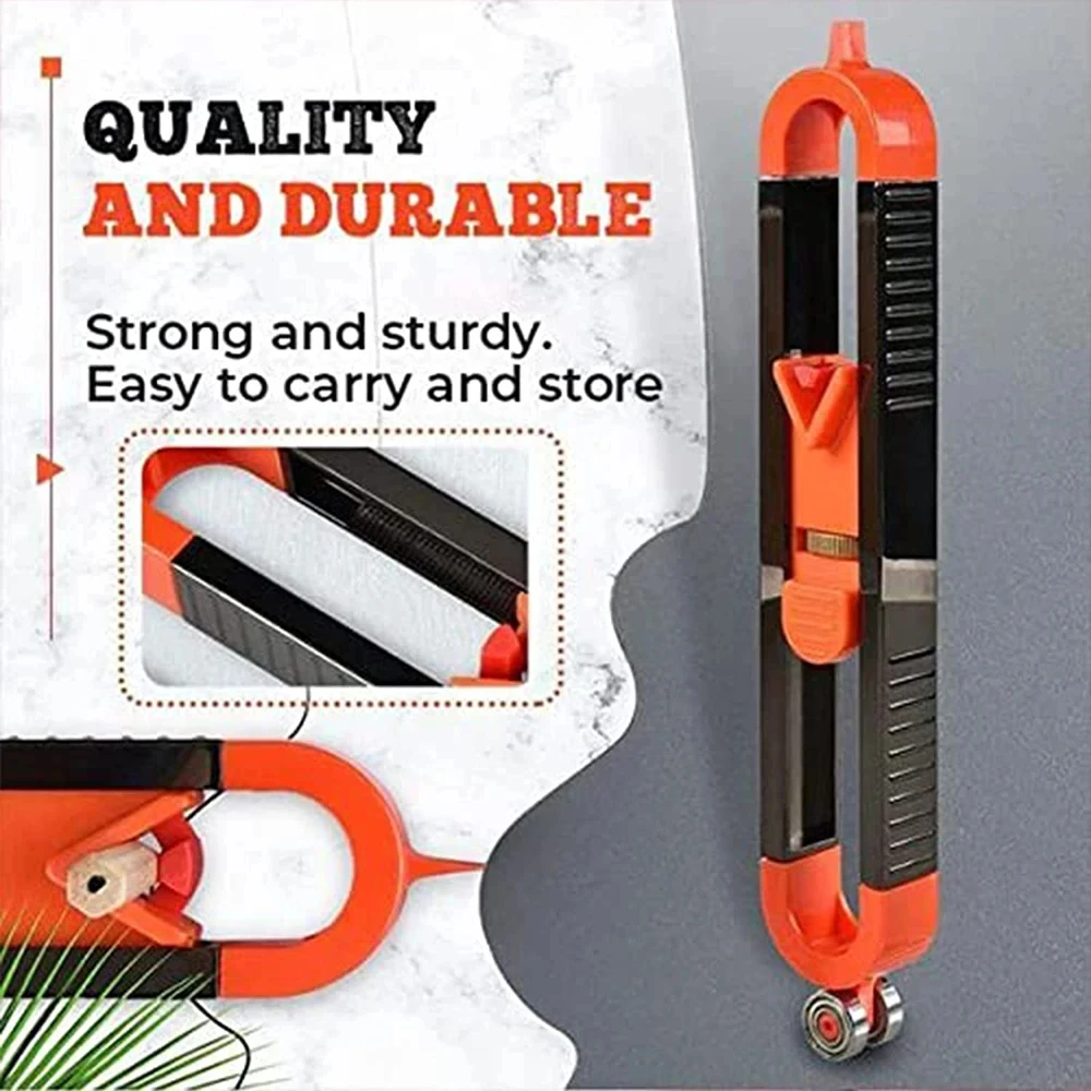 Règle de traçage de profil, jauge de contour irrégulier avec verrouillage réglable, outil de mesure précis pour le travail du bois