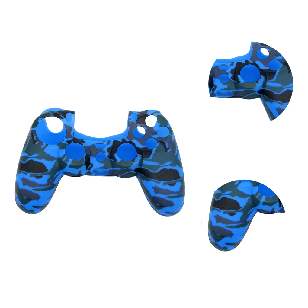 Replacement for PS4 Wireless Controller Case Camouflage Printing Soft Silicone Gel Skin Protective Rubber Cover