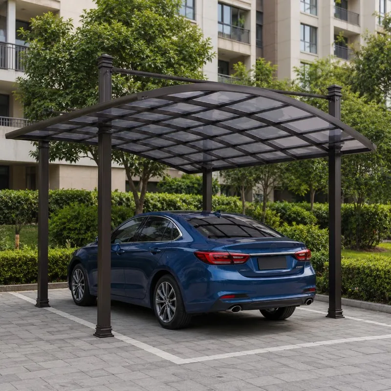 Solid Metal Framework Villa Courtyard Garden Car Canopy Customized Patio Pergola Parking Roof Outdoor Patio Shade Roof