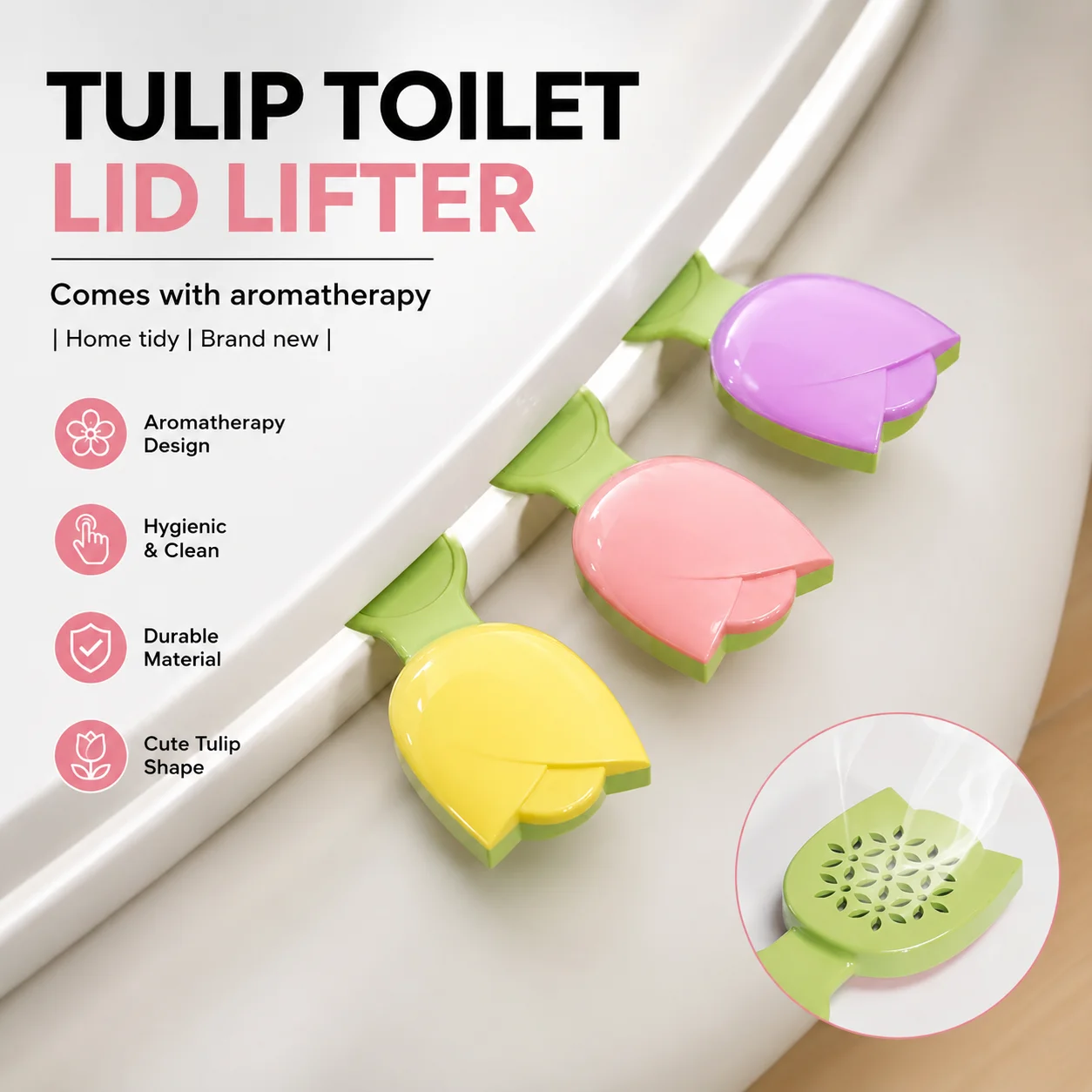Toilet Lid Lifter Creative Toilet Seat Anti-Dirty Handle Toilet Lid Lifter Uncovering Artifact