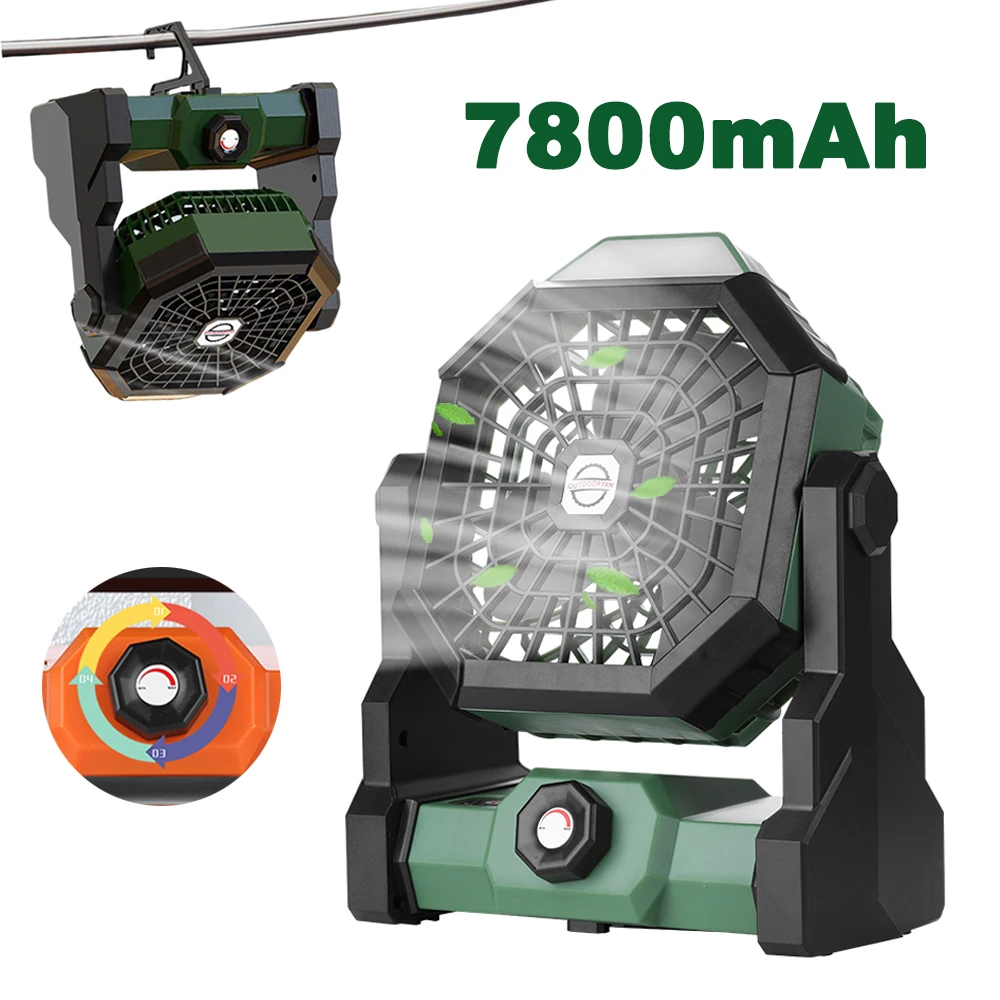 Ventilador de Camping Portátil para Exteriores