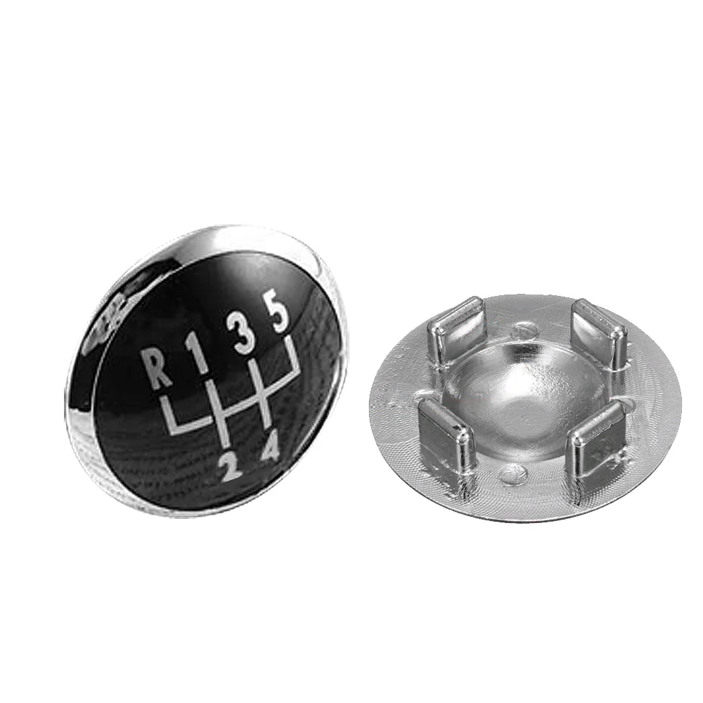 Auto Gear Knob Cap Car 5 Speed Gear Shift Knob Cap Car Badge Decor Cover Auto Interior Accessories For VW Golf Bora Jetta Polo