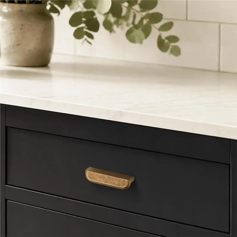 VEHO-Kitchen Cabinet Handles 96Mm Hole 6PCS Zinc Alloy Cabinet Pulls