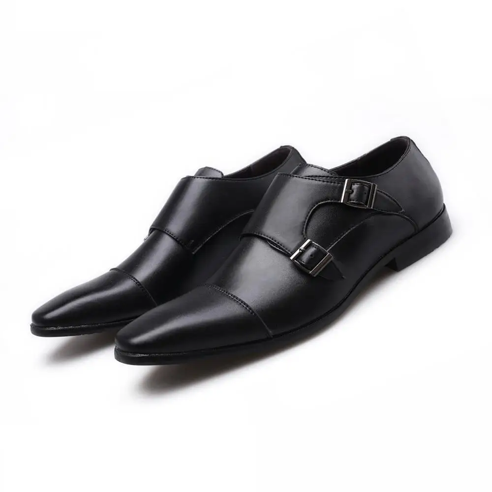 Italian Luxury Brand Leather Formal Shoes Men Classic Oxford Shoes For Men Loafers Men Dress Shoes Double Monk Strap Footwear 48