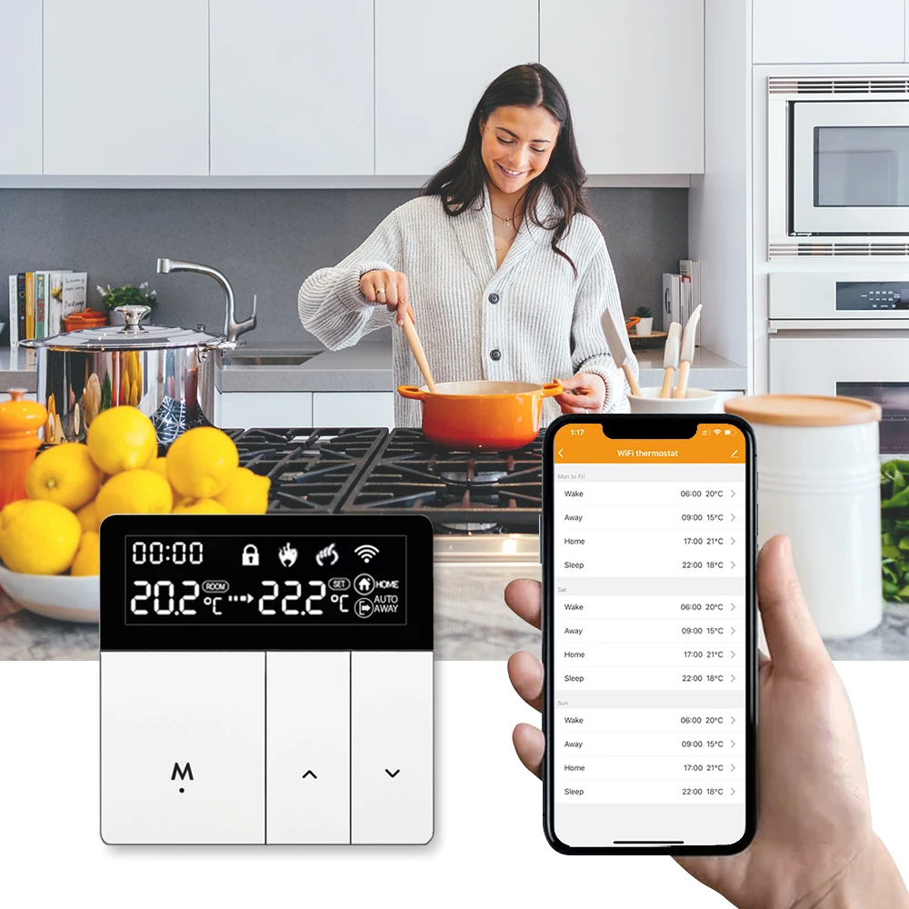 Tuya WiFi Smart Thermostat Elektrische Boden Heizung TRV Wasser Gas Kessel Temperatur Stimme Fernbedienung für Google Home Alexa