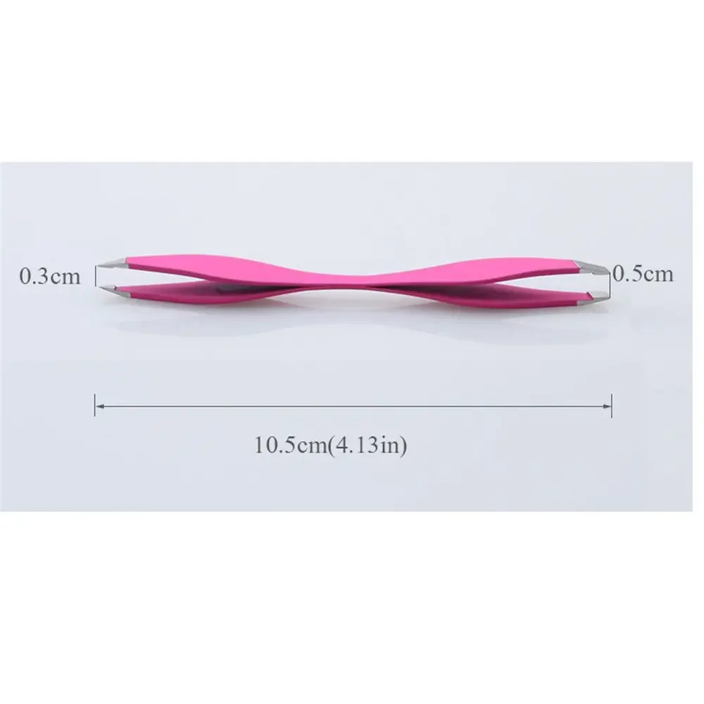 Double Ended Eyebrow Tweezers Rose Beauty Makeup Tools  Anti-static Eyelash Extension Tweezer Pinset For Trim Eyebrows