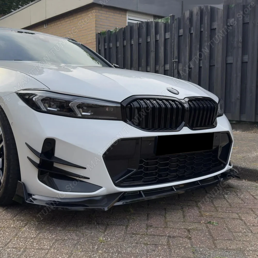 المصد الأمامي الفاصل الشفاه الناشر المفسد الذقن الحرس لسيارات BMW 3 Series G20 G21 320i 325i 330i 320d M340i M Sport 2022 20223 2024