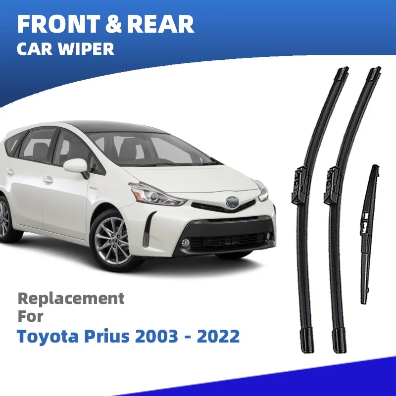 

LHD Front Rear Windshield Wiper Blades For Toyota Prius XW20 XW30 XW50 2003 - 2022 Windscreen Accessories