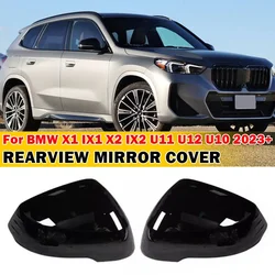 BMW용 LHD 자동차 스티커, 백미러 커버, 윙 캡, 외부 문짝 케이스 트림, 카본, BMW X1 IX1 X2 IX2 U11 U12 U10 2023 2024