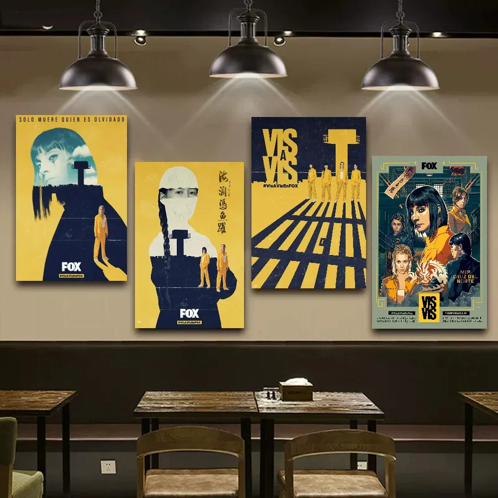 ملصقات حائط فنية لتزيين ملصقات الفيلم الكلاسيكي المقاومة للماء في مقهى وبار القهوة