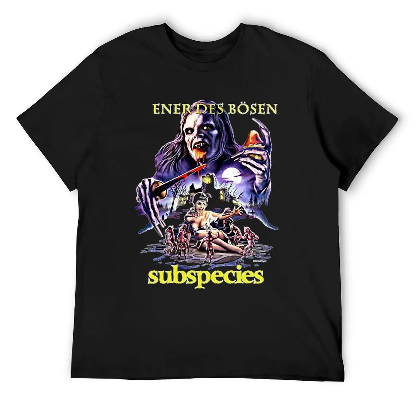 

Subspecies Halloween Night With Fangs Retro T-Shirt plain anime shirt new edition Men's cotton t-shirt