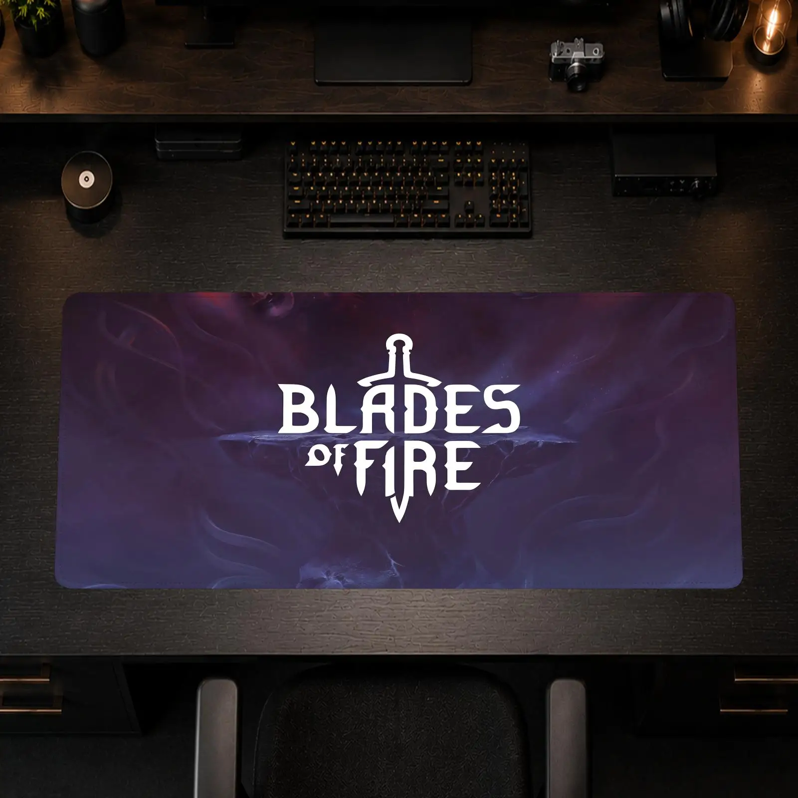 Blades of Fire Mouse Pad Gaming office Non-slip Desk Mat Diy Mousepad Large Game Keyboard overlock