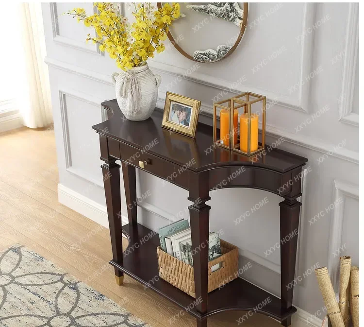 

XX Light Luxury Solid Wood Console Tables Doorway A Long Narrow Table Table Post-Modern Lobby Entrance Cabinet
