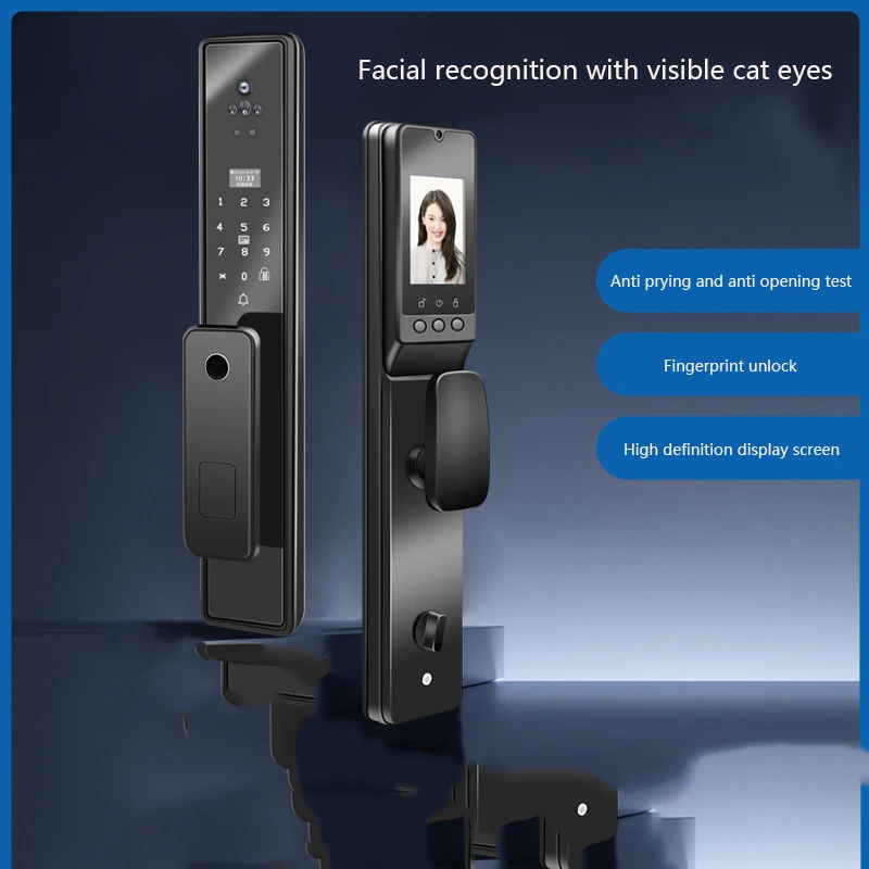 Factory 3D Facial Recognition Smart Lock Fingerprint Password Mobile Remote Unlock Video Monitoring Bluetooth