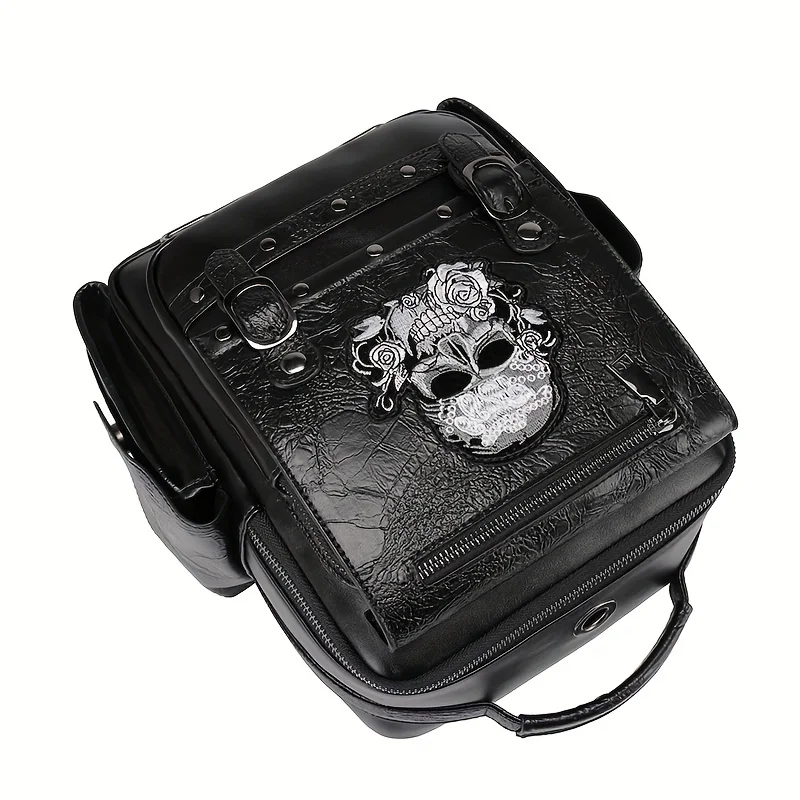 New bag for women, big capacity for women, backpack for women, skull head embroidery, portable backpack, computer bag