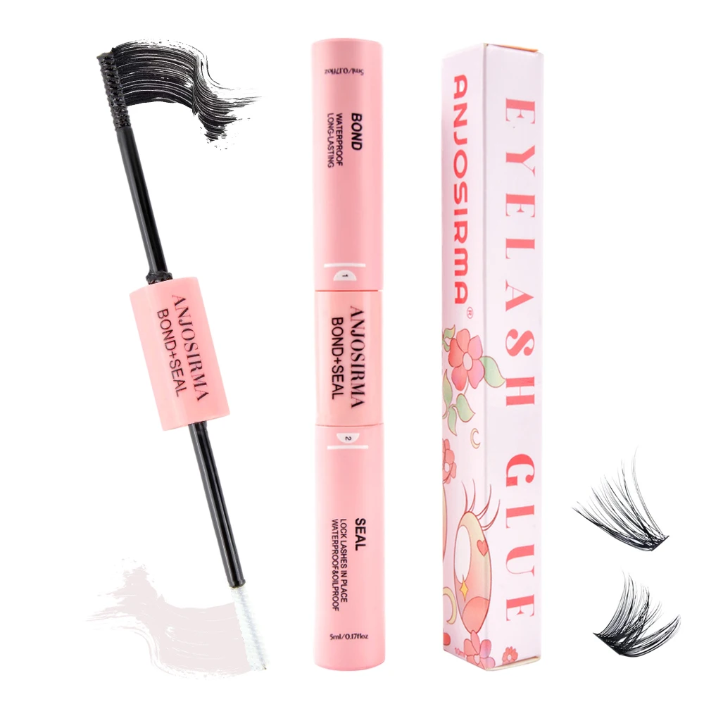 

ANJOSIRMA Lash Bond and Seal 10ml Individual Lashes Glue DIY Lash Clusters 48-72 Hours Waterproof Cluster Lash Glue