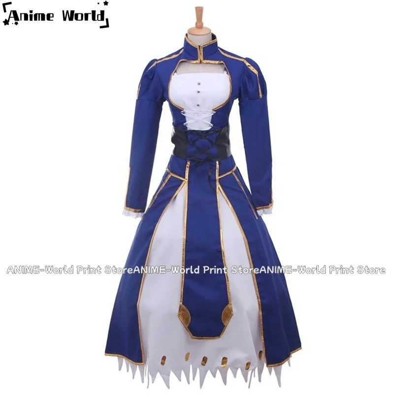 

《Custom Size》Anime Fate Stay Night Deep Blue Dress Cosplay Costume Customized