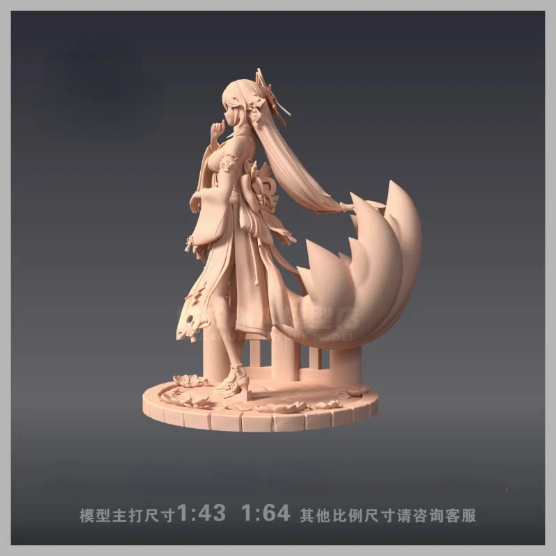 Gioco Anime periferiche figura Genshin Impact Yae Miko 1/64 1/43 resina bianco modello GK modello incolore Classic hand do