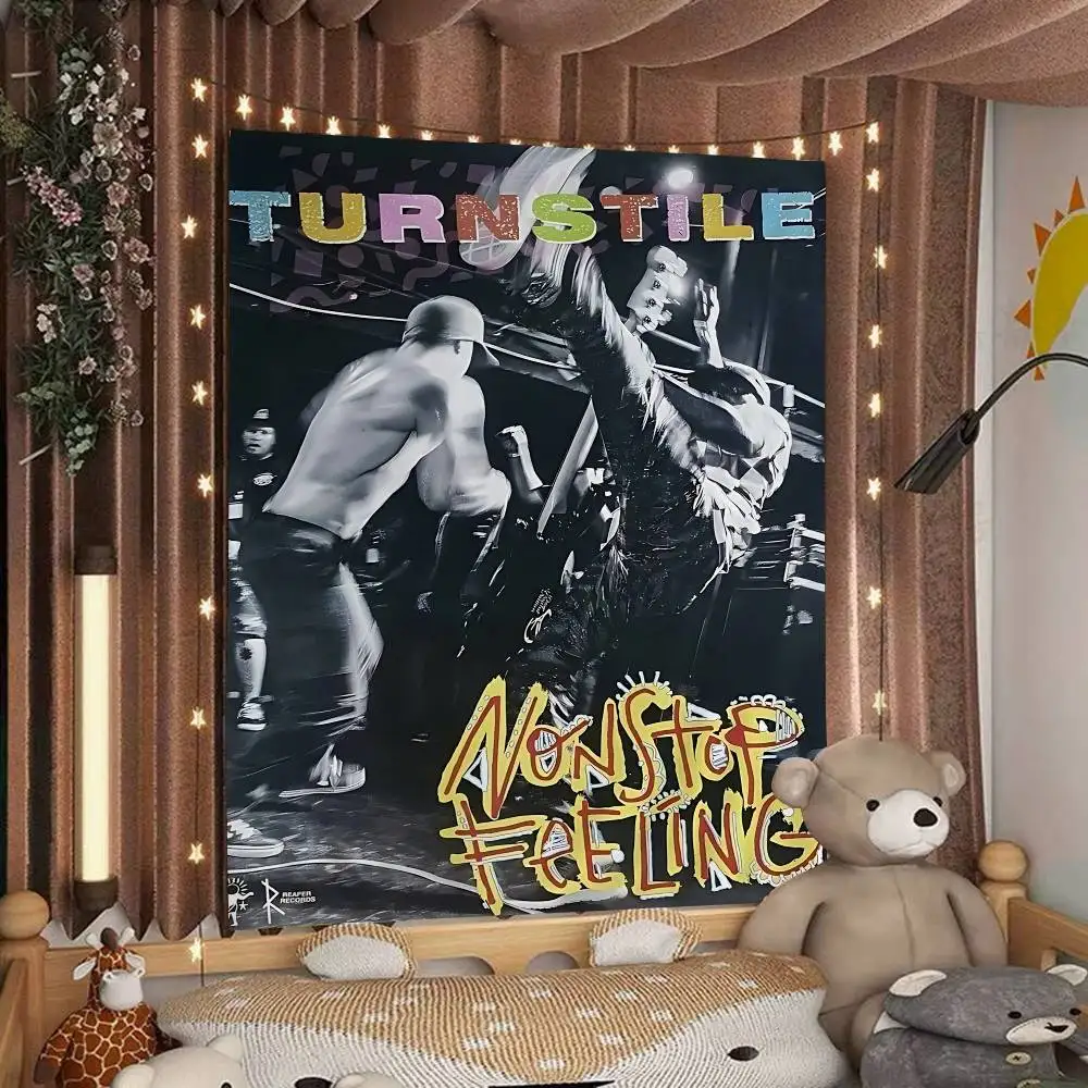Hardcore Band Turnstile Colorful Tapestry Wall Hanging Bohemian Wall Tapestries Mandala Wall Art Decor