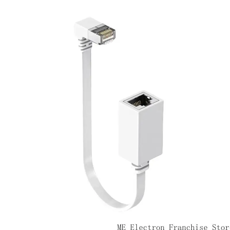 T5EA prosty kąt Ethernet Kabel 90 stopni CAT7 Ethernet Kabel 10 Gbps 10G Gigabit Internet Networking Lan Cords na PC