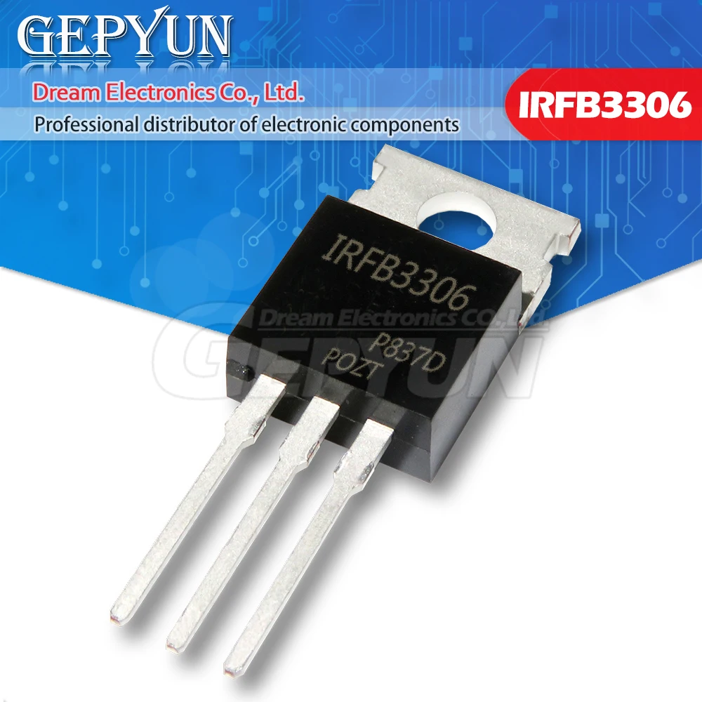10 Uds IRFB3306 TO220 IRFB3306PBF IRFB3006 IRFB3077 IRFB3207 IRFB3306 IRFB3607 IRFB4110 IRFB4227 IRFB4310 IRFBC40 TO-220 MOF FET