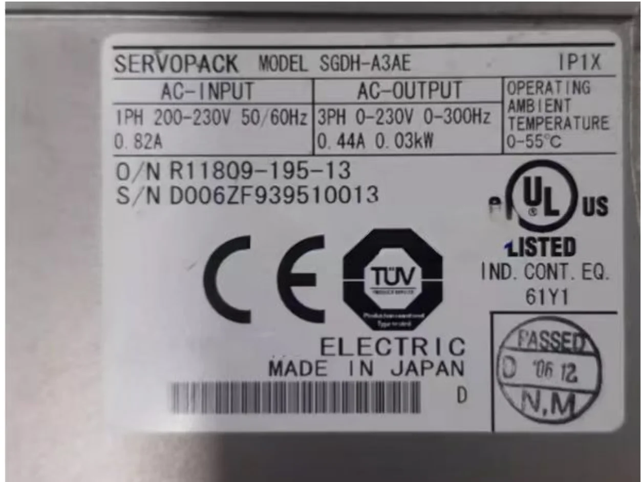 New SGDH-A3AE Servopack Servo Driver SGDHA3AE