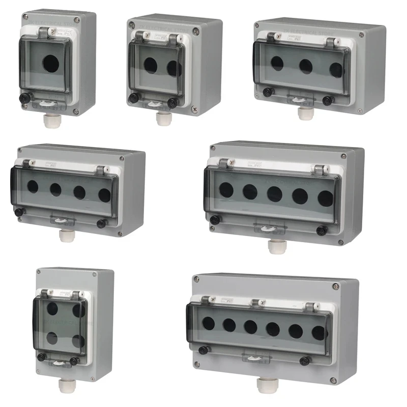 Metal Button Switch Control Emergency Stop Waterproof Cast Aluminum Alloy Start Industrial Two Threeswitch Emergency Stop Box