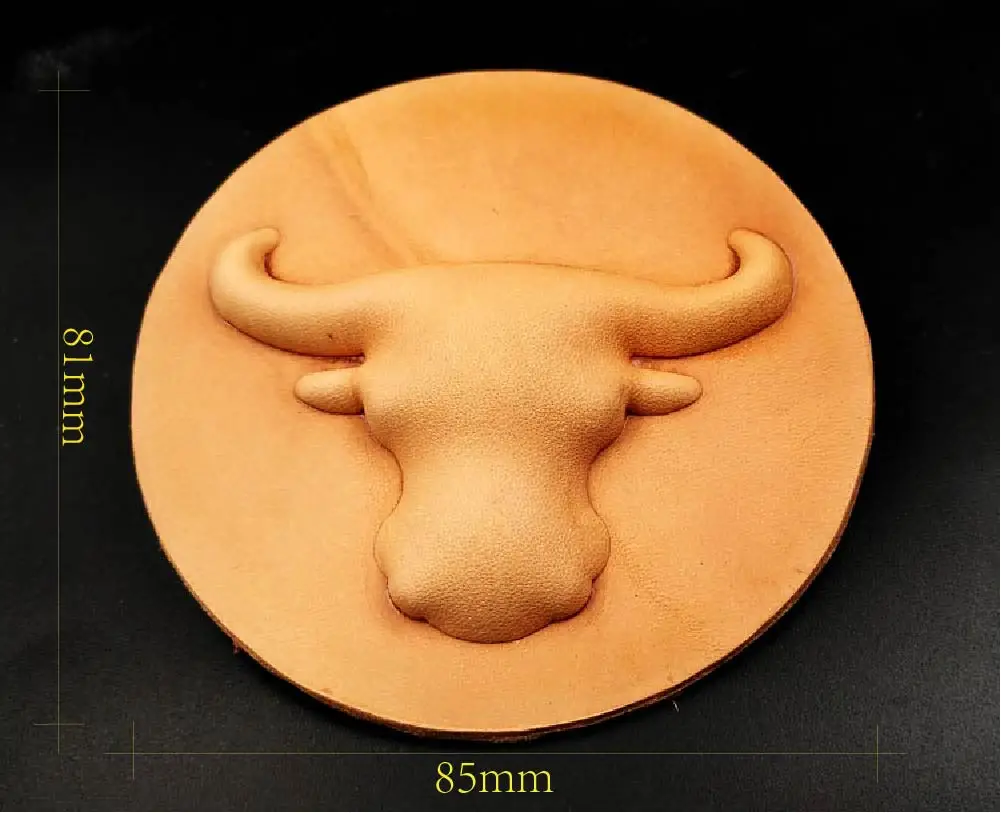 DIY handmade leather molding mold cow head molding vegetable tanned leather bull head molding mold