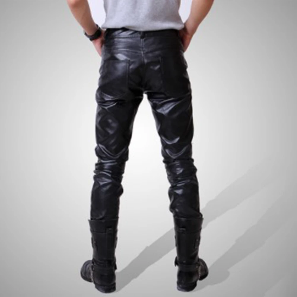 Pantalones delgados de cuero PU para hombre, pantalones brillantes dorados y plateados, trajes de escenario para club nocturno, cantantes y bailarinas