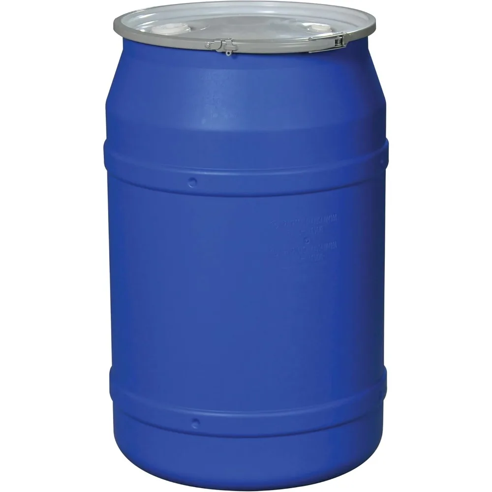 55 gallon drums with barrel LIDS and metal lever locks, 36.4 