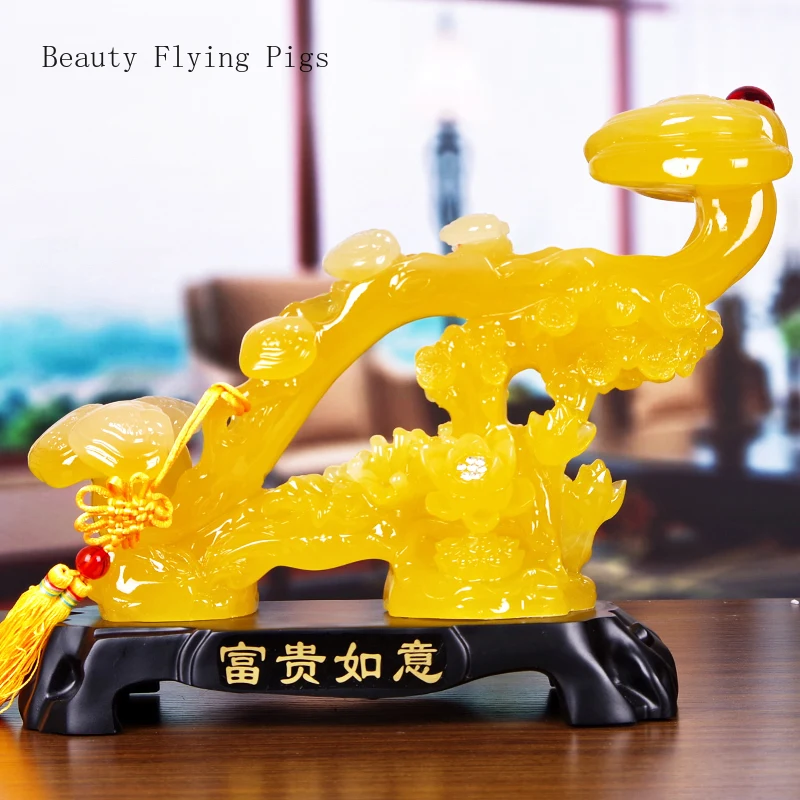 Chinese Creative Resin Jade Ruyi Decoration Home, Living Room, Wine Cabinet, Relocation Gift, New House Decoration Crafts