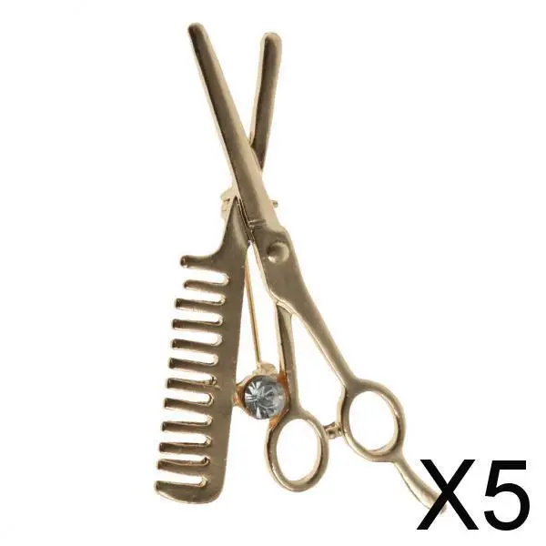 2-6pack Wedding Fashion Comb Scissor Brooch Pin Collar Buckle Clip Scarf Broach