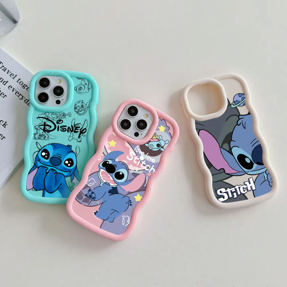 Cute Cartoon Stitch Phone Case For Samsung A03 A04 A05S A10S A11 A12 A20S A21S A13 A14 A55 A54 A34 A53 A30 A32 A33 A73 5G Cover