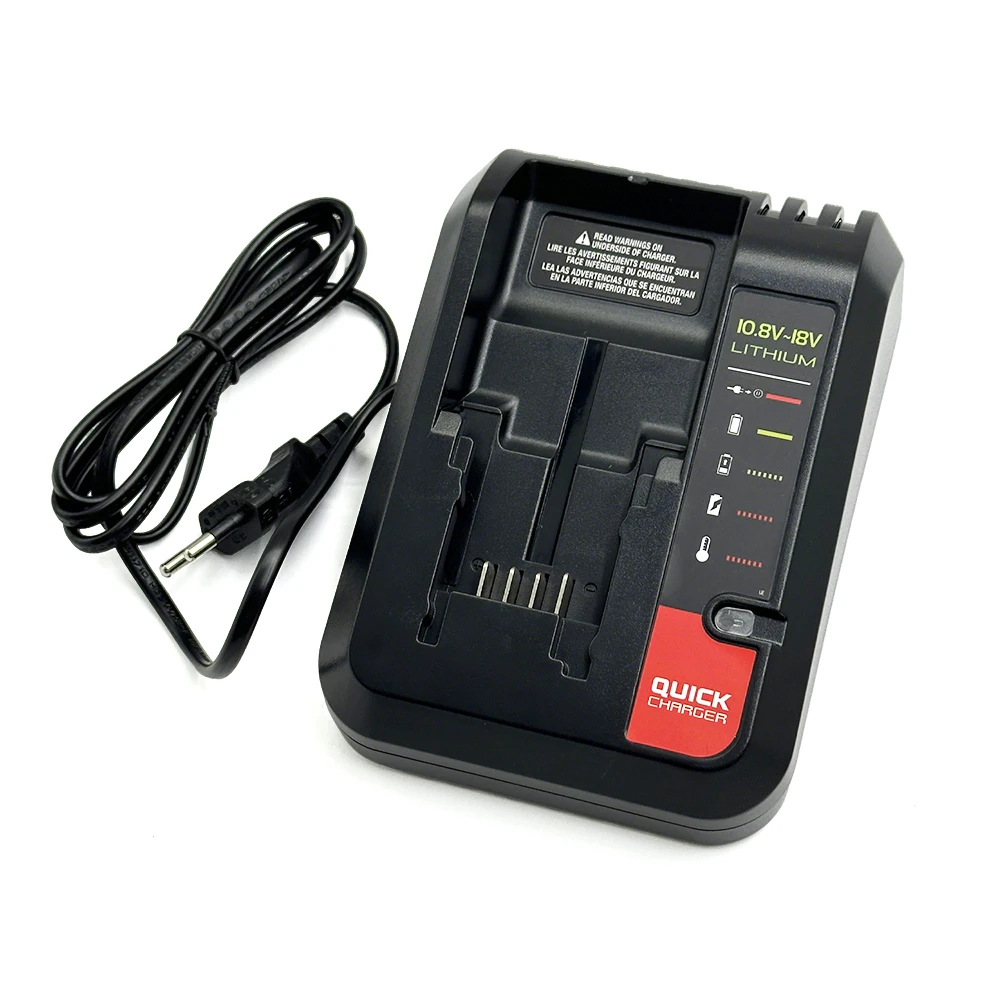 Chargeur de batterie au Lithium 2A, Charge rapide pour Black And Decker Stanley modèle LBXR20 LBXR20B ASL186K ASL188K 18V, outils 10.8-18V