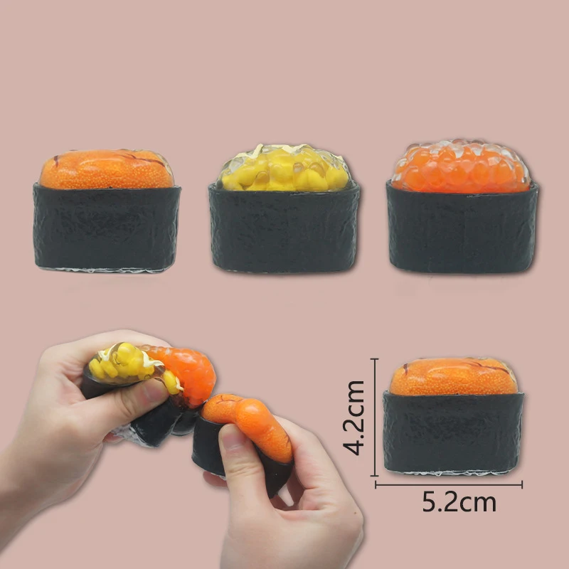 Simulation Sushi Squeeze Toys Funny Food Dolls TPR Decompression Rebound Gadgets Toys Children's Adults Stress Relief Venting