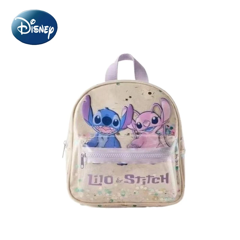 New Disney Co-branded Cartoon Backpack Boy Baby Girl Stitch Children's Cute School Bag Kindergarten School Bag Children's Gift