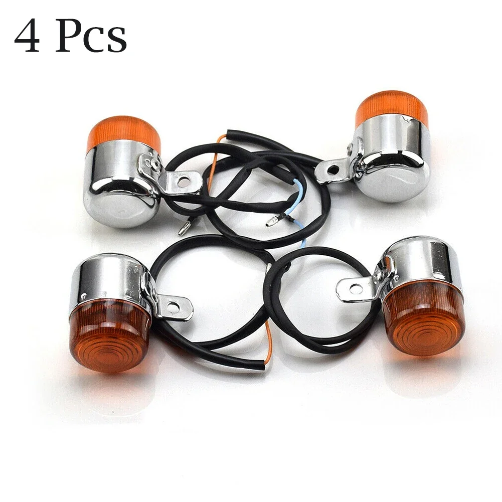 4pcs Amber Turn Signal Lights For Honda For CHALY For DAX CF50 CF70 CT70 ST50 ST70 ST90 Z50 Motorcycle TURN SIGNAL LIGHT