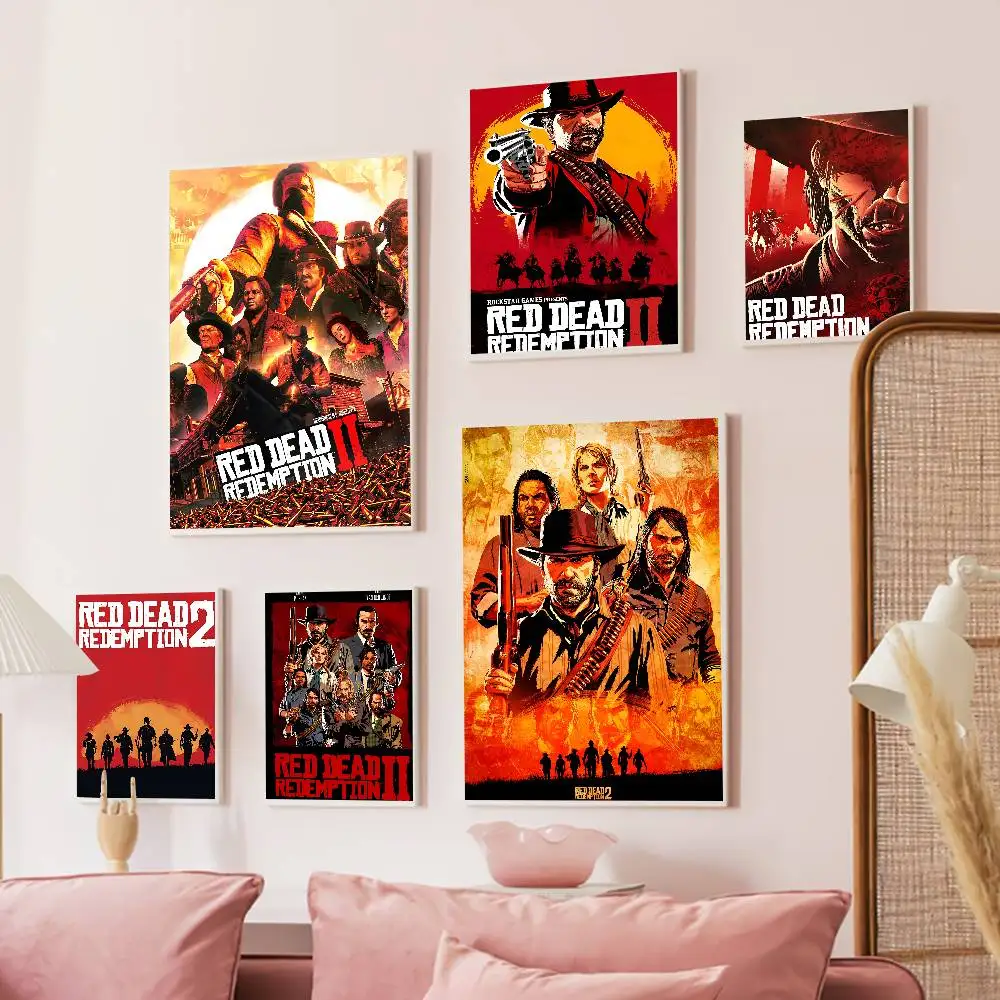 Game R-Red Dead Redemption 2 RDR2 Classic Movie Posters HD Quality Poster Wall Art Painting Study Nordic Home Decor