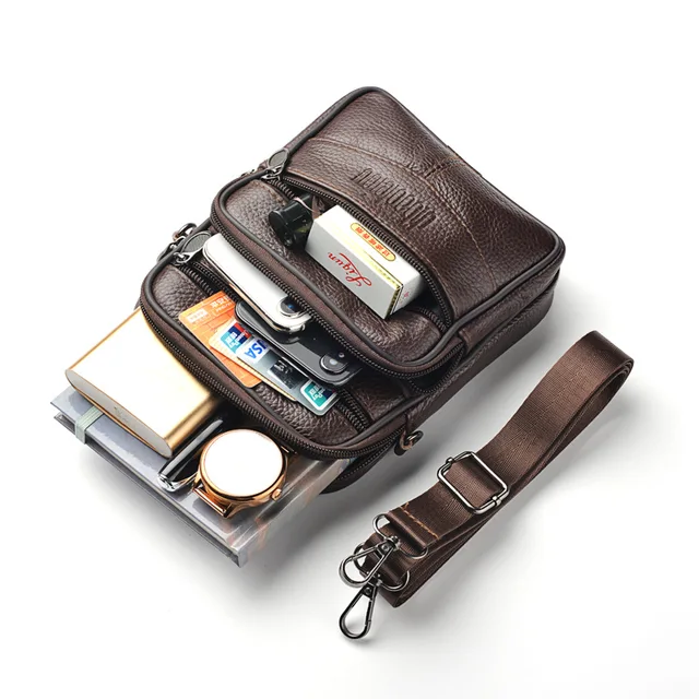 Men's New Genuine Leather Crossbody Bag Vertical Trendy Multifunctional Shoulder Bag Briefcase Casual Travel Messenger Bag 4 Men's New Genuine Leather Crossbody Bag Vertical Trendy Multifunctional Shoulder Bag Briefcase Casual Travel Messenger – view 4