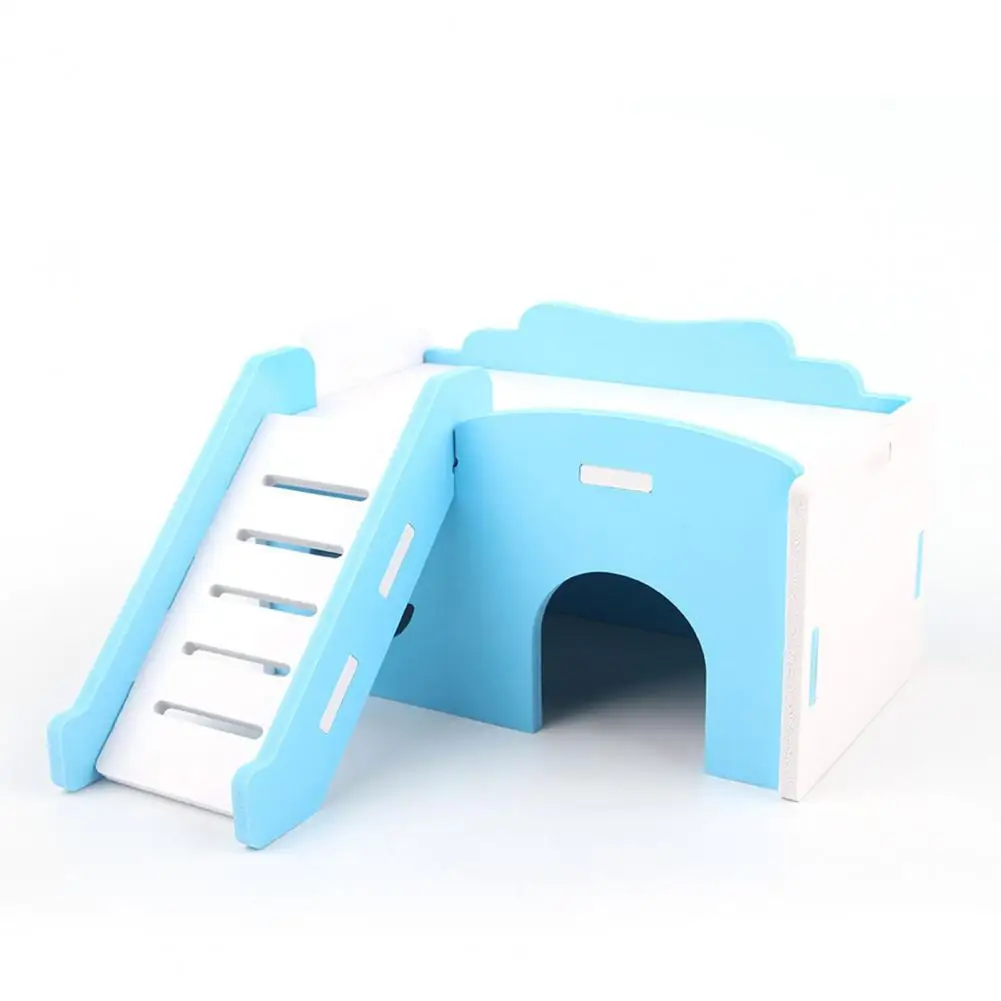 Hamster Slide Toy Breathable Hamster House with Slide Easy-to-install Pet Nest Small Activity Climb Toy Cage Accessory Pet House