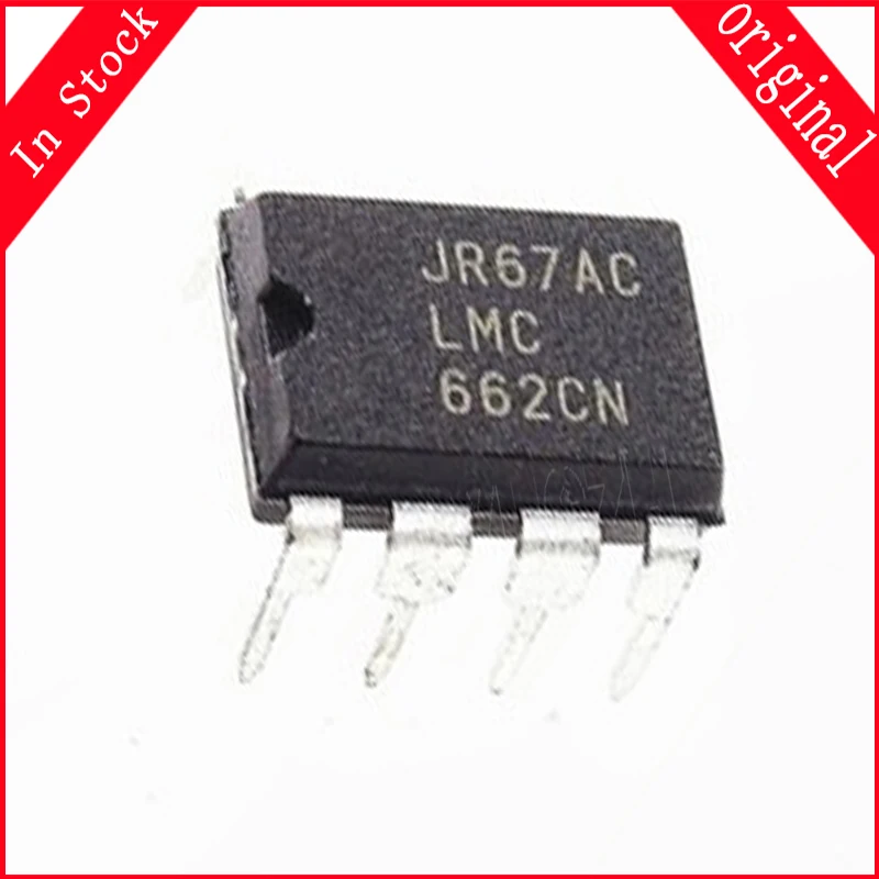 10pcs/lot LMC662CN DIP8 LMC662 LMC662AIN DIP-8 In Stock