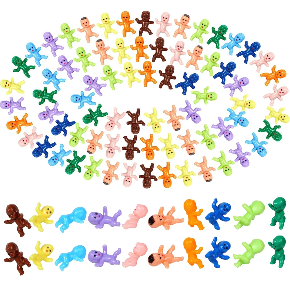 10/30/50pcs Tiny Mini Plastic Babies Miniatures Figurines Bulk, Potted Plant DIY Home Party Favor Decoration Supplies