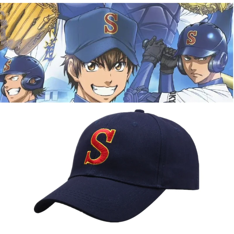 Anime Cartoon Ace Of Diamond Hat Kominato Haruichi Sawamura Eijun Embroidered Baseball Hat Outdoor Sun Adjustable Hat Party