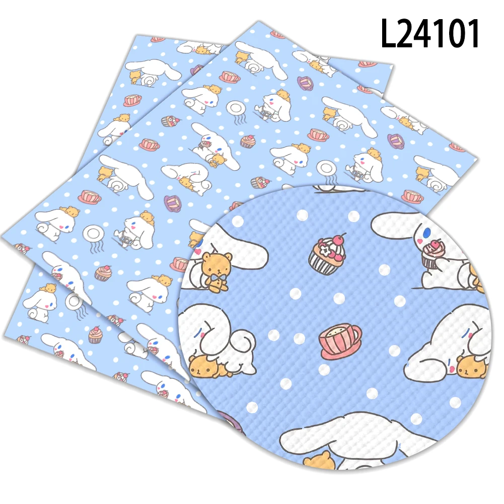 

Sanrio Cinnamoroll искусственная кожа с принтом Креста синтетическая кожа для сережек и сумок украшение «сделай сам» 30*136