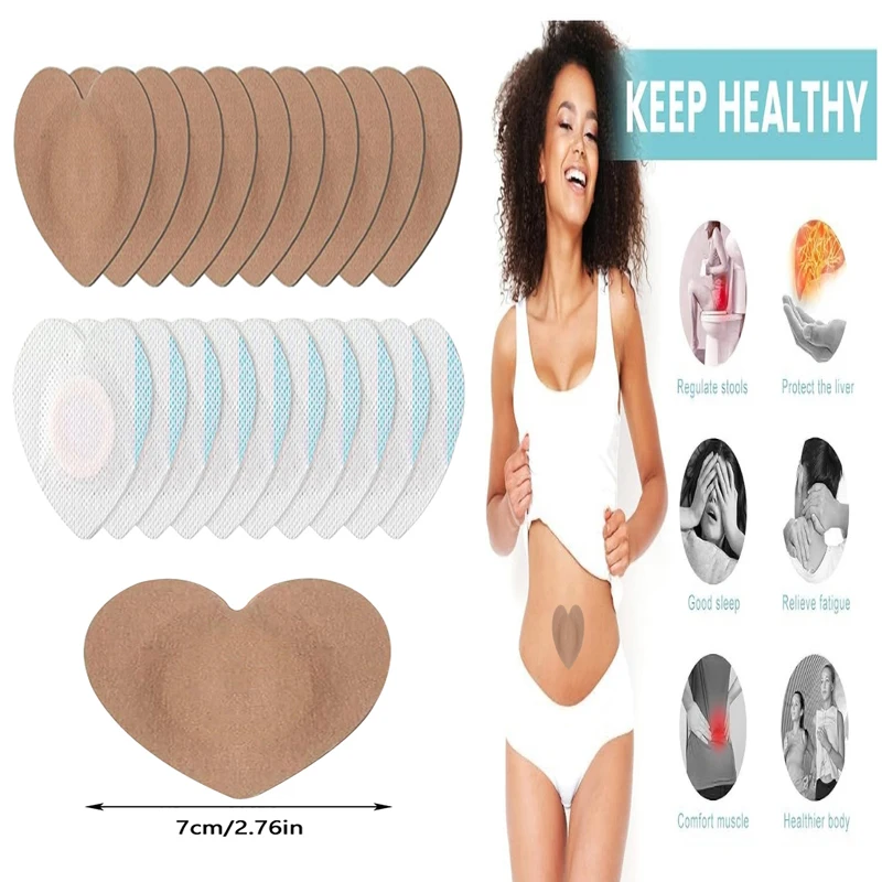 10Pcs Disposable Castor Oil Belly Button Patch Self-Adhesive Navel Bandage Disposable Spunlace Cloth Castor Oil Patches Belly St