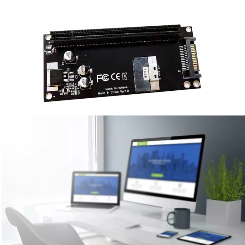 SFF-8654 8i to PCIe x16 Adapter for Mainboard DIY Computers Accessories