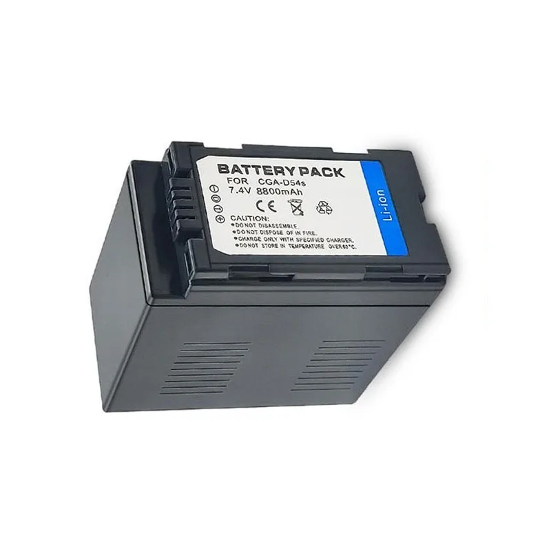 Batteria di ricambio per Panasonic CGA-D54s D54 HC-MDH2 GKAG-AC90MC Batteria per videocamera ad alta capacità 8800mAh