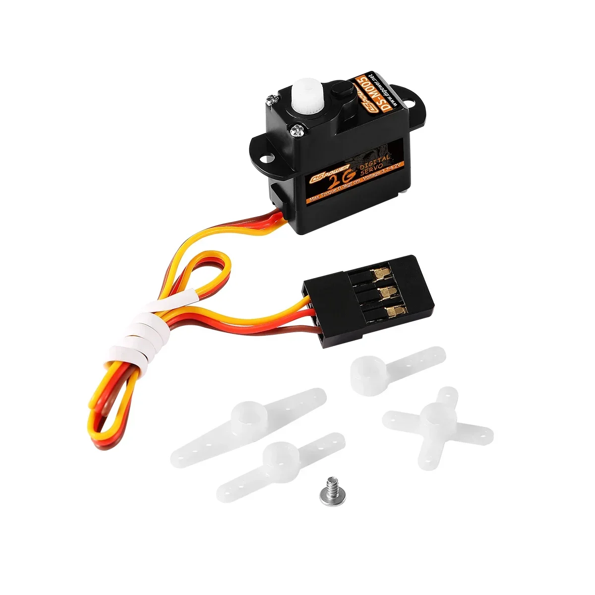 DSpower 2g Servo Plastic/Metal Gear Mini Micro Servo Coreless Motor for RC Car Plane Drone Fixed-wing Quadcopter Boat Robot