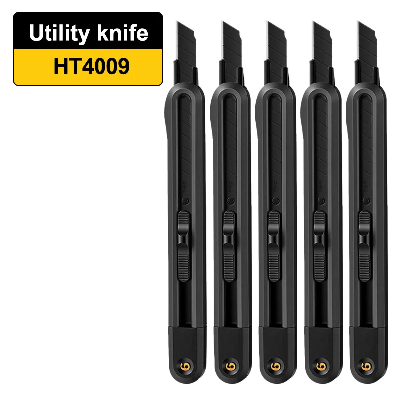 9mm intrekbaar utilitymes, SK2-mes, ABS-handvat, ingebouwde mesbreker, zelfvergrendelend, heavy-duty snijmes voor thuisgebruik