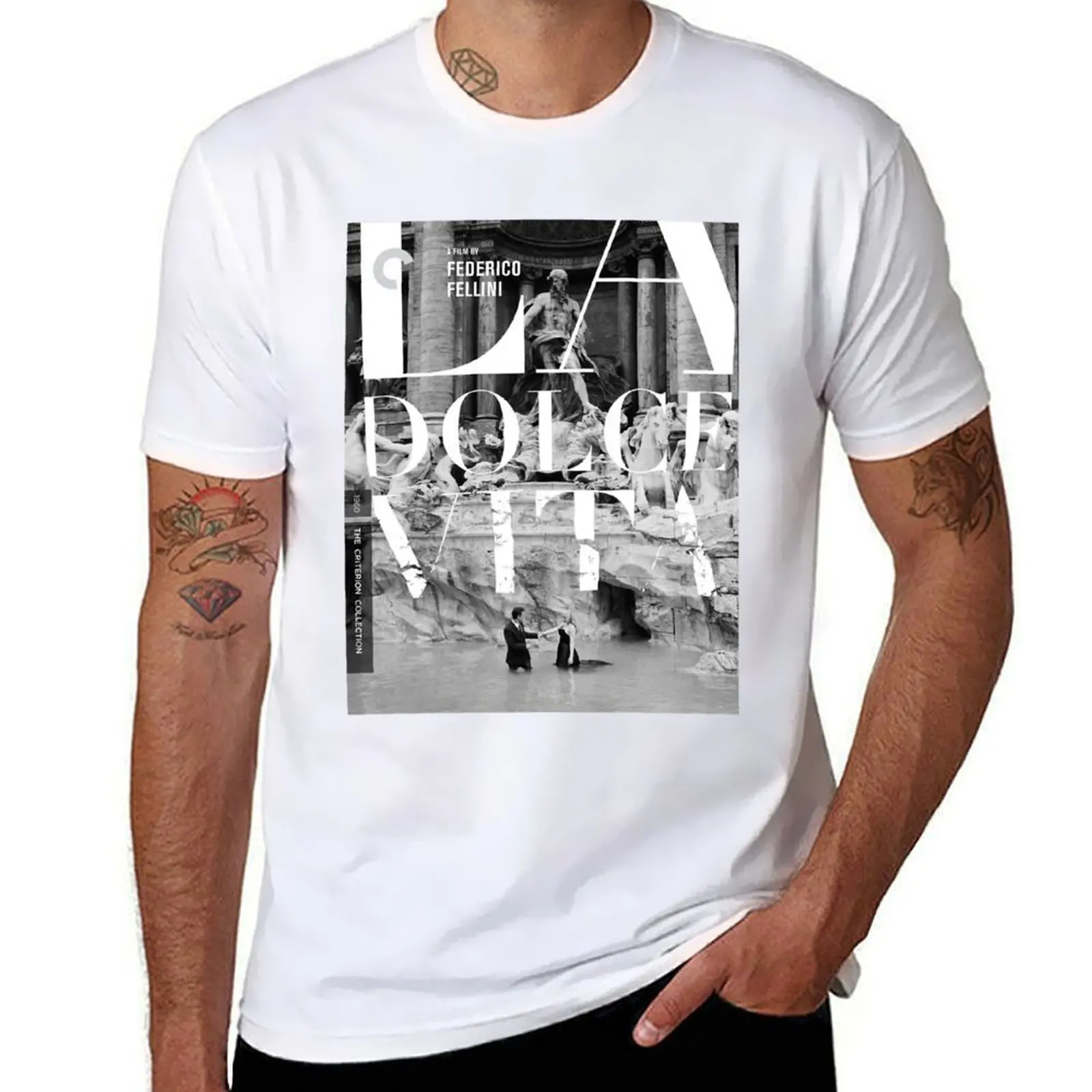 

Lover Gifts La Dolce Vita Federico Fellini Retro Vintage T-Shirt anime t shirts oversize man t shirt heavy cotton T-Shirt